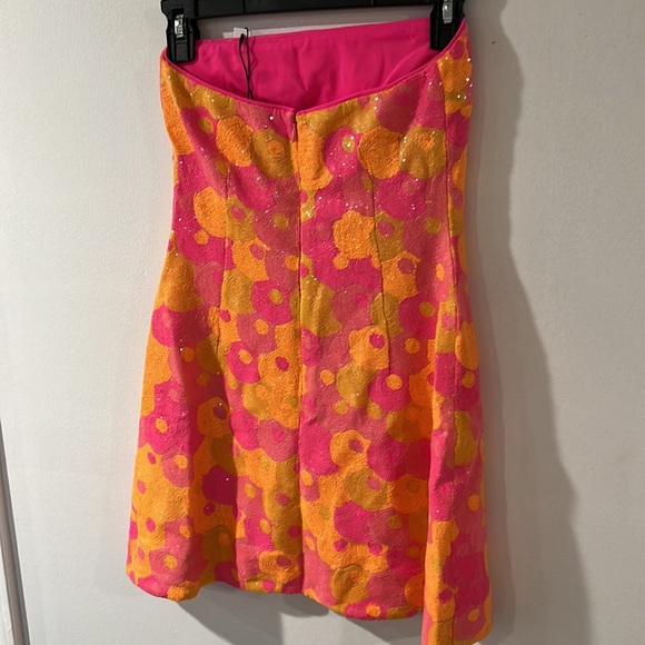 Susana Monaco Sequin Flare Dress in Orange Pop - Picture 7 of 7